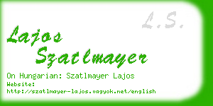 lajos szatlmayer business card